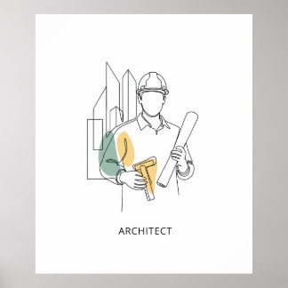 Architekturkunst aus einer Hand Poster