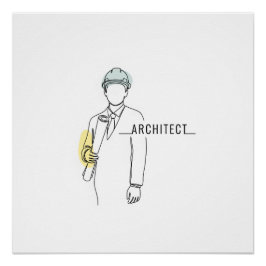 Architekturkunst aus einer Hand Poster