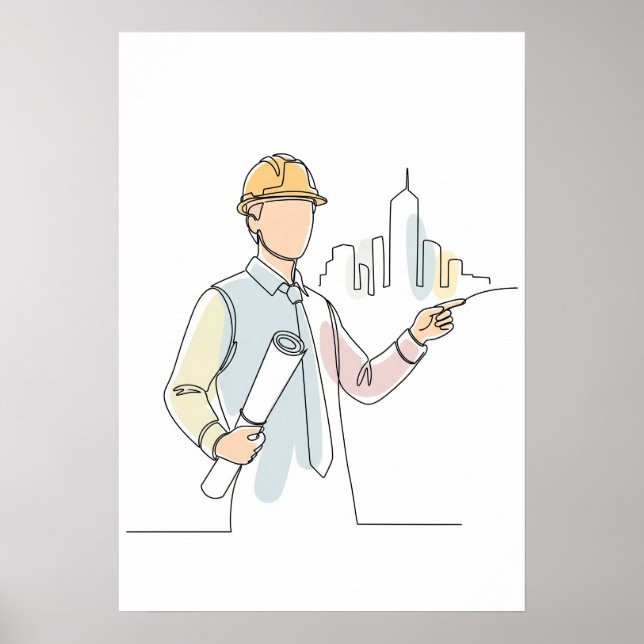 Architekturkunst aus einer Hand Poster (Vorne)