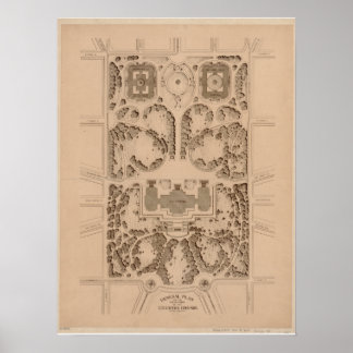 Architekturpläne der Hauptstadt (1874) Poster