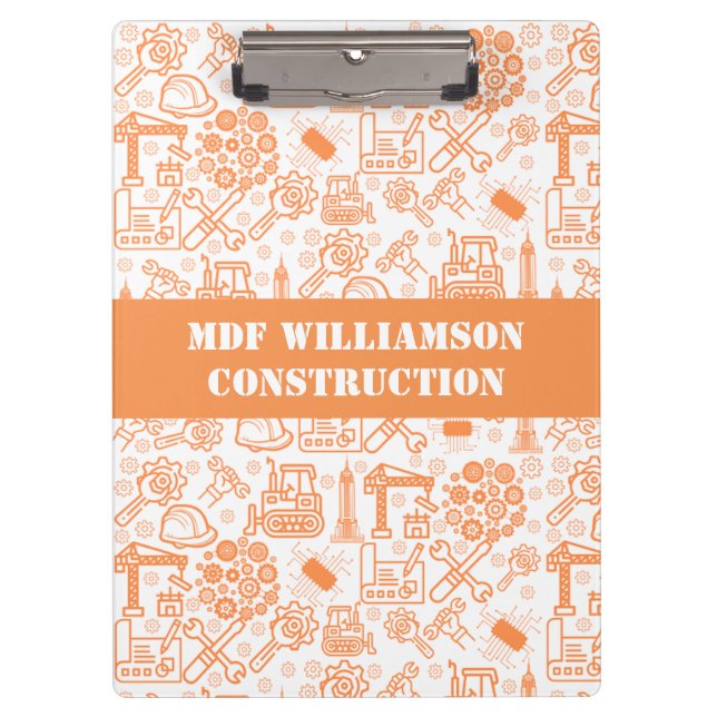 Architekturplaningenieur in weiß und braun klemmbrett (Vorderseite)