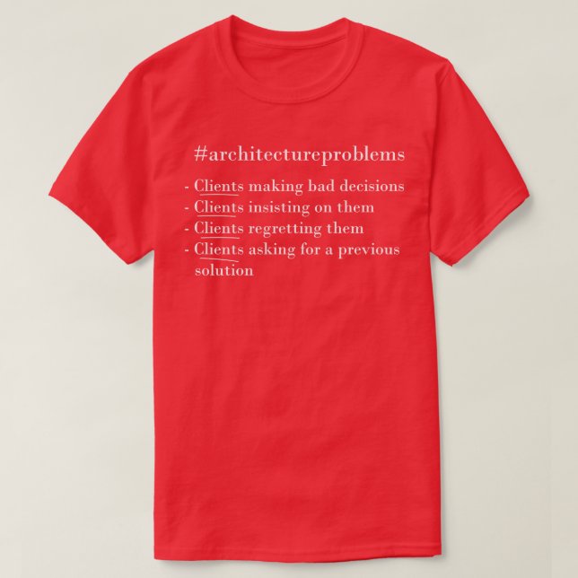 Architekturprobleme T-Shirt (Design vorne)
