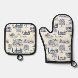 Architekturstadt Ofenhandschuh & Topflappen-Set