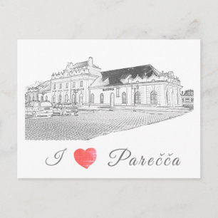 Architekturstation Weißrussland Porechye Parecca Postkarte
