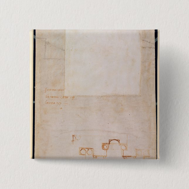 Architekturstudie mit Anmerkungen Button (Vorderseite)