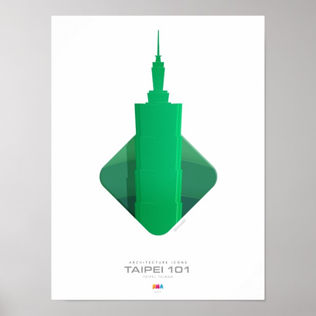 Architektursymbole - Taipei 101 Poster (Vorne)