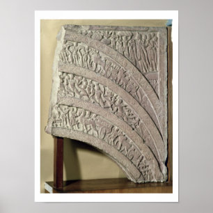 Architrave von einem Zugang, roter Sandstein, Poster