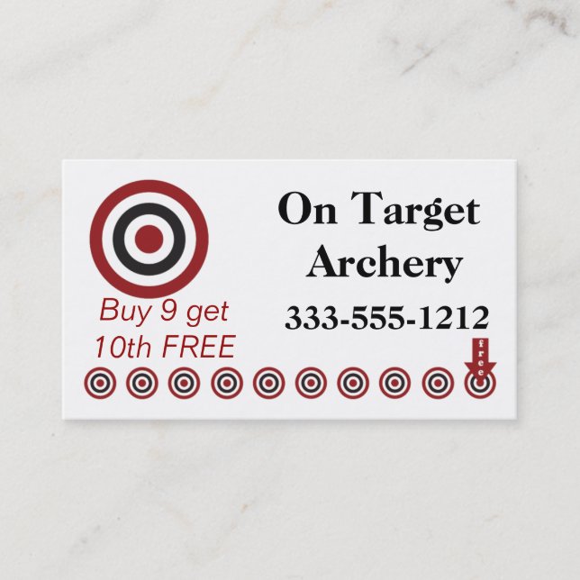 Archiv Punch Card Kundenbindungskarte Treuekarte (Vorderseite)