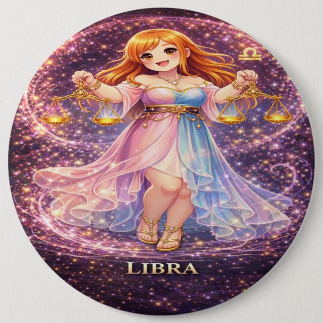 Archive Galaxy: Libra Neon Harmony Button (Vorderseite)