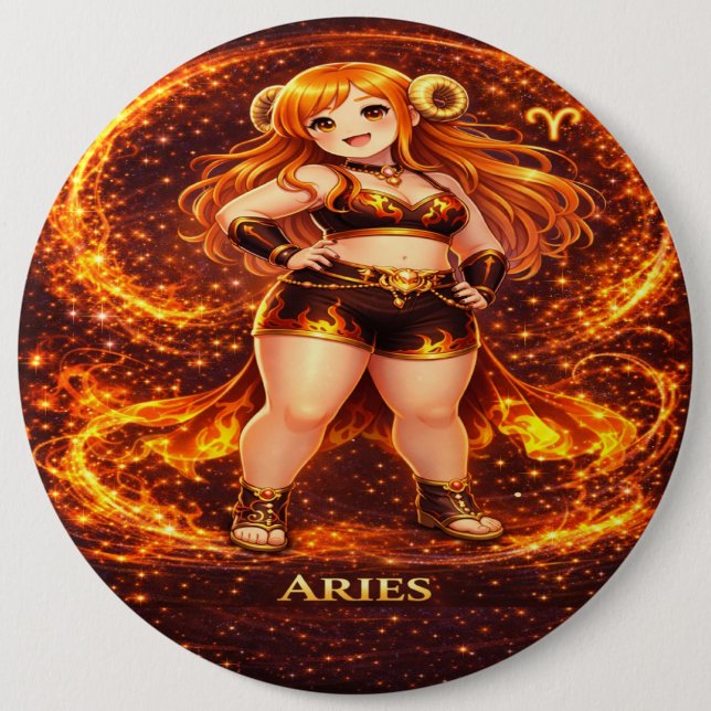Archivgalaxie: Aries Phoenix Button (Vorderseite)