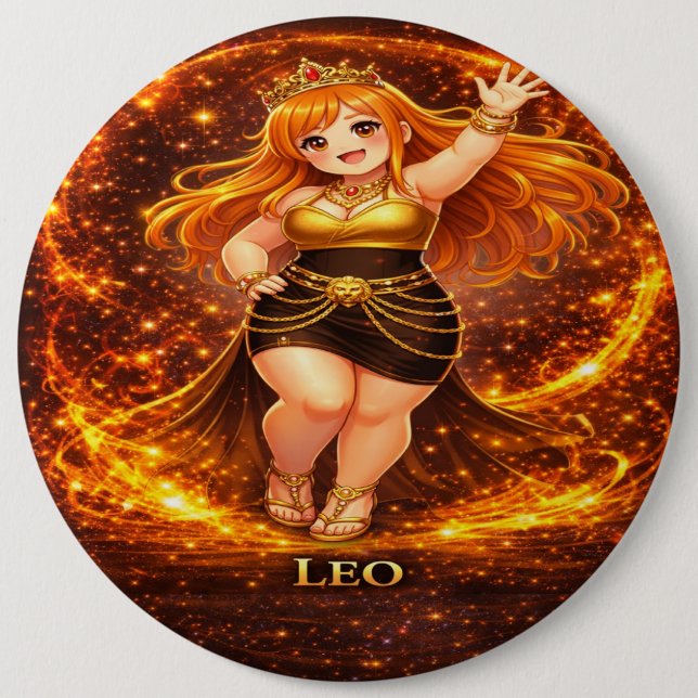 Archivgalaxie: Leo Solar Queen Button (Vorderseite)