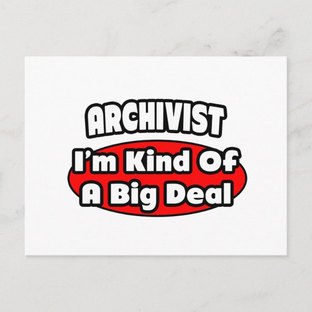 Archivist ... Big Deal Postkarte (Vorderseite)