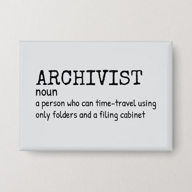 Archivist - Geschenk für die Hexendefinition Button (Vorderseite)