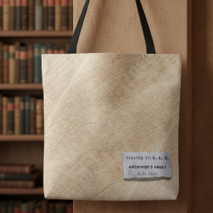 Archivisten-Truhe: Personalisierte Linen-Optik-Tas Tasche