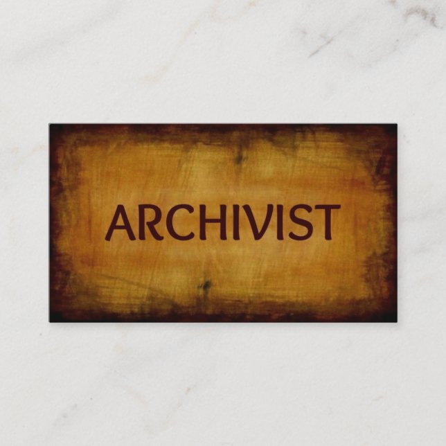 Archivstil-Visitenkarte mit Bürstenbürsten Visitenkarte (Vorderseite)