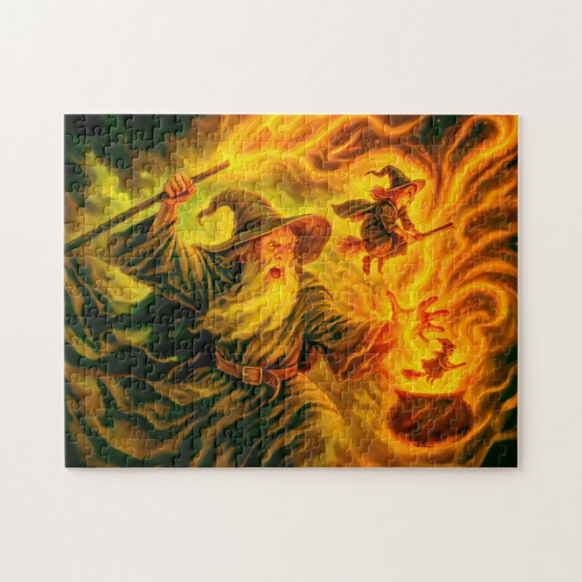 Archmage creating witches in oil painting (Horizontal)