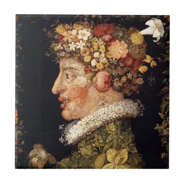 Arcimboldo Frühlings-Fliese Fliese (Vorderseite)
