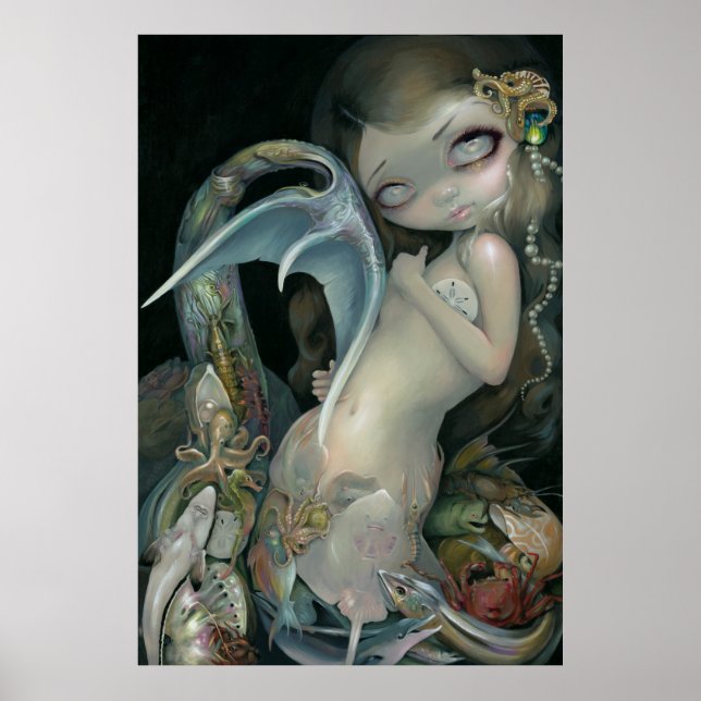 Arcimboldo Mermaid ART PRINT Pop Surrealismus Meer Poster (Vorne)