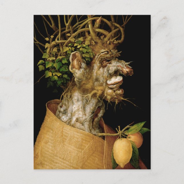 Arcimboldo Winter Postkarte (Vorderseite)