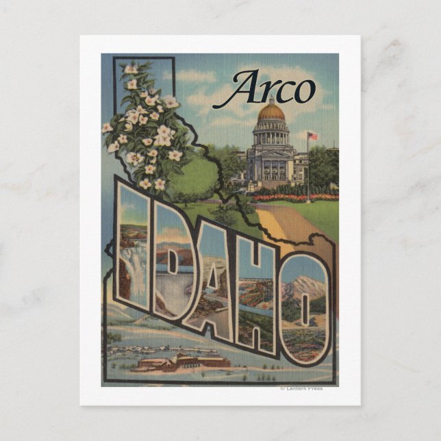 Arco, IdahoLarge Letter ScenesArco, ID Postkarte (Vorderseite)