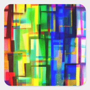 Arcobaleno 138 quadratischer aufkleber