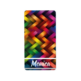 Arcoíris de Geometría Vibrante Adressaufkleber