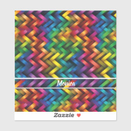 Arcoíris de Geometría Vibrante Aufkleber