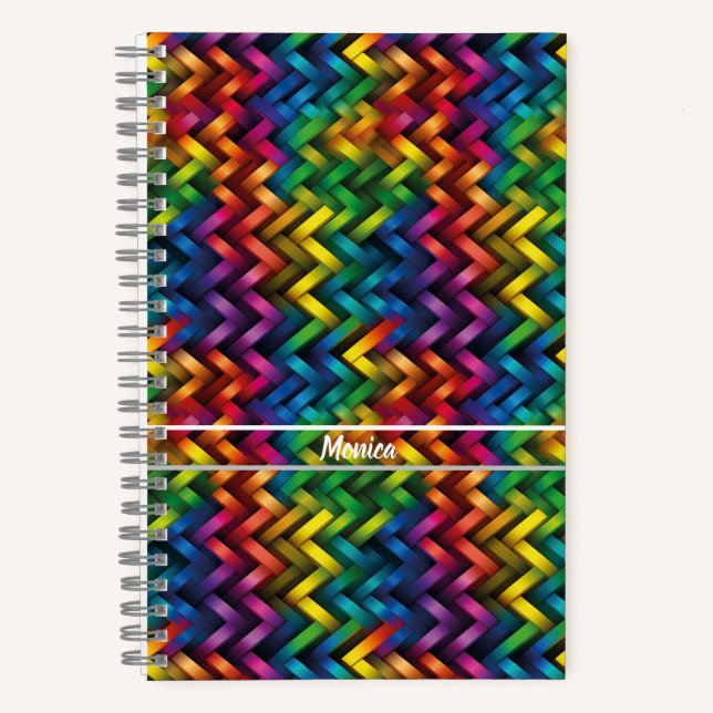 Arcoíris de Geometría Vibrante Notizbuch (Vorderseite)