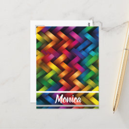 Arcoíris de Geometría Vibrante Postkarte
