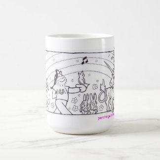 Arcs-en-ciel et tasse de licornes