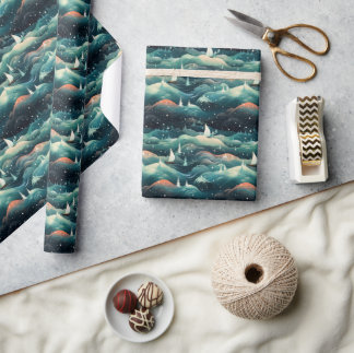 Arctic Aurora Expedition: Icy Adventure Design Geschenkpapier