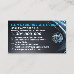 Arctic Blue Auto AC Reparatur Custom Logo Metall Visitenkarte
