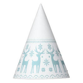Arctic Blue Folk Art Winter Thema Partyhütchen