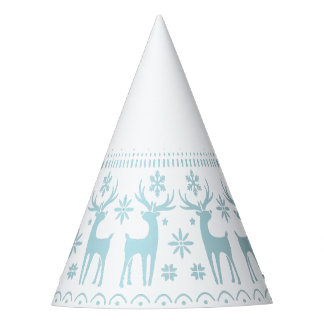 Arctic Blue Folk Art Winter Thema Partyhütchen