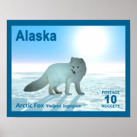 Arctic Fox - Alaska Postage