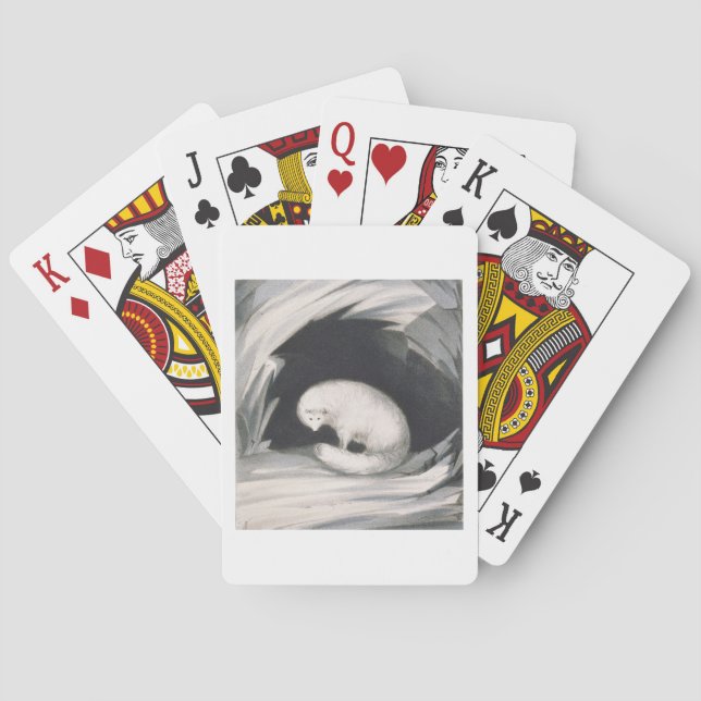 Arctic Fox, aus "Erzählung einer zweiten Reise in Spielkarten (Rückseite)