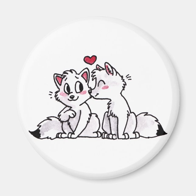 Arctic Fox Kiss Magnet (Vorne)