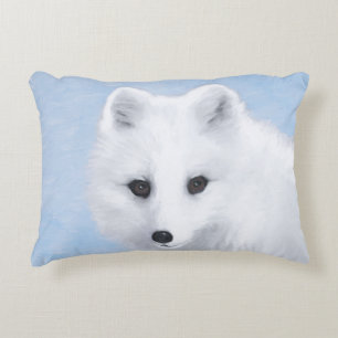 Arctic Fox Painting - Original Wildlife Art Dekokissen