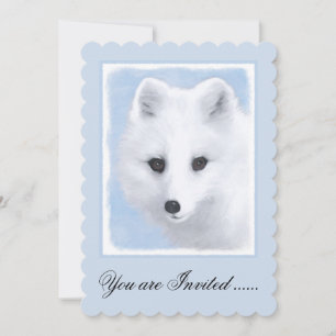 Arctic Fox Painting - Original Wildlife Art Einladung