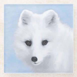 Arctic Fox Painting - Original Wildlife Art Glasuntersetzer