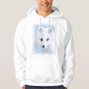 Arctic Fox Painting - Original Wildlife Art Hoodie
