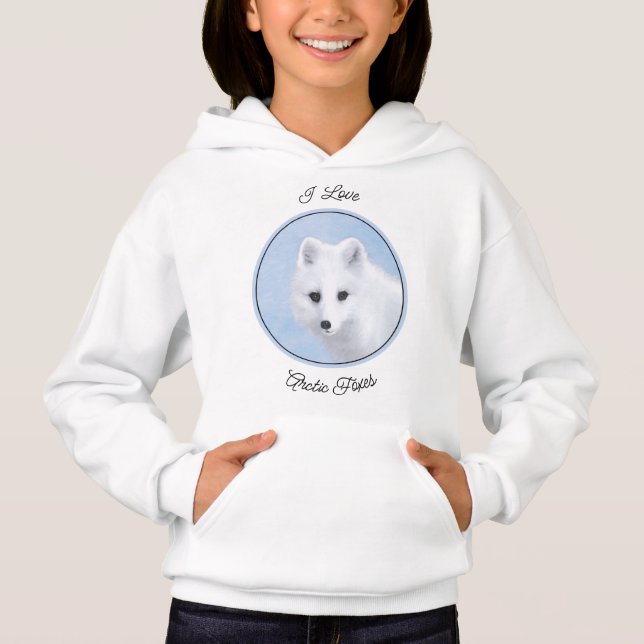 Arctic Fox Painting - Original Wildlife Art Hoodie (Vorderseite)