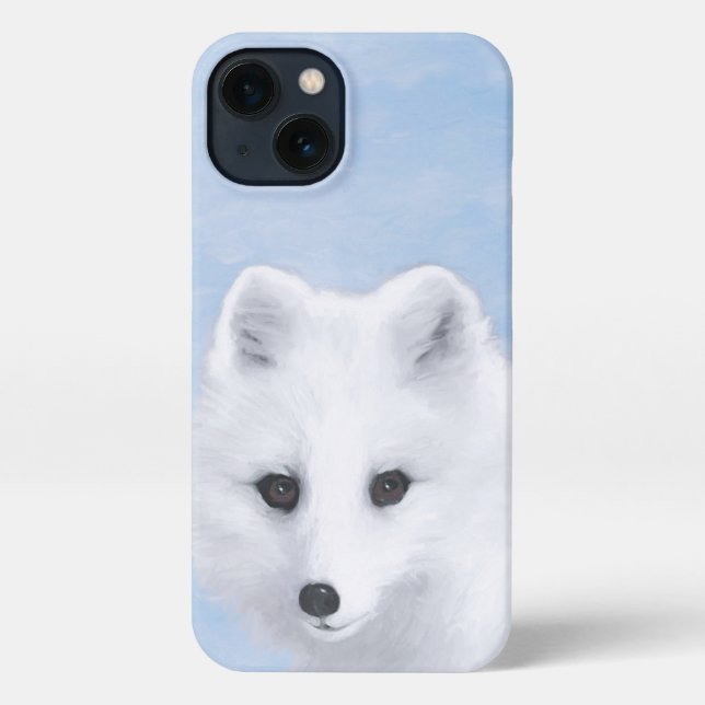 Arctic Fox Painting - Original Wildlife Art iPhone Hülle (Rückseite)