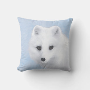 Arctic Fox Painting - Original Wildlife Art Kissen
