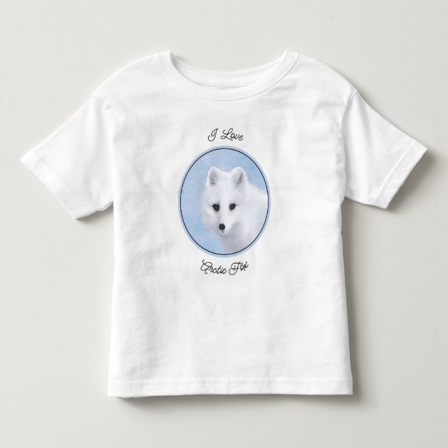 Arctic Fox Painting - Original Wildlife Art Kleinkind T-shirt (Vorderseite)