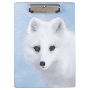 Arctic Fox Painting - Original Wildlife Art Klemmbrett