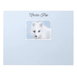 Arctic Fox Painting - Original Wildlife Art Notizblock