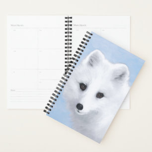 Arctic Fox Painting - Original Wildlife Art Planer