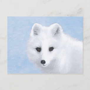 Arctic Fox Painting - Original Wildlife Art Postkarte