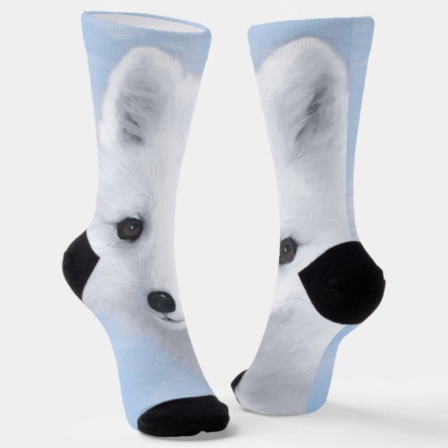 Arctic Fox Painting - Original Wildlife Art Socken (Gewinkelt)